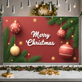 thumbnail image 1 of Christmas Ornament Xmas Banner Festive Decoration Red Green Decor Merry Christmas for Holiday Celebration Indoor Party Home Decoration, 1 of 9