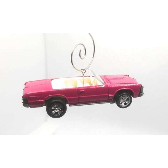 Christmas Ornament for 1965 Pontiac GTO Convertible Pink