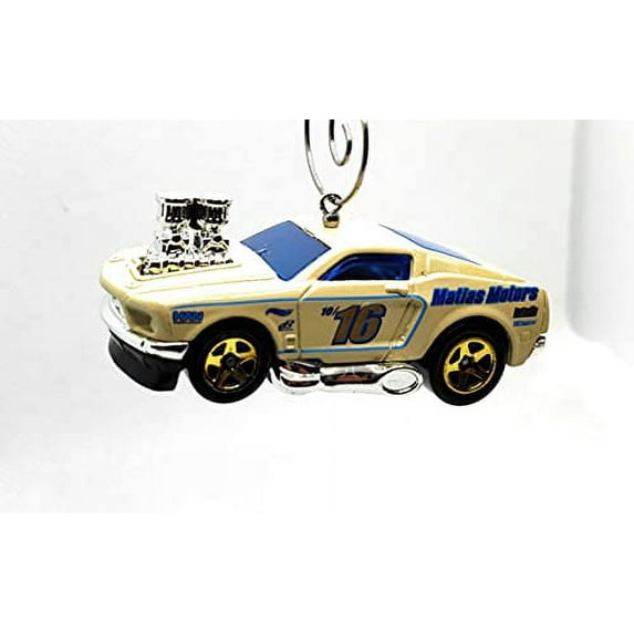 Christmas Ornament for 1968 Ford Mustang Tan Big Engine