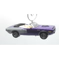 thumbnail image 1 of Christmas Ornament for 1971 Plymouth Hemi Cuda Convertible Purple White, 1 of 3