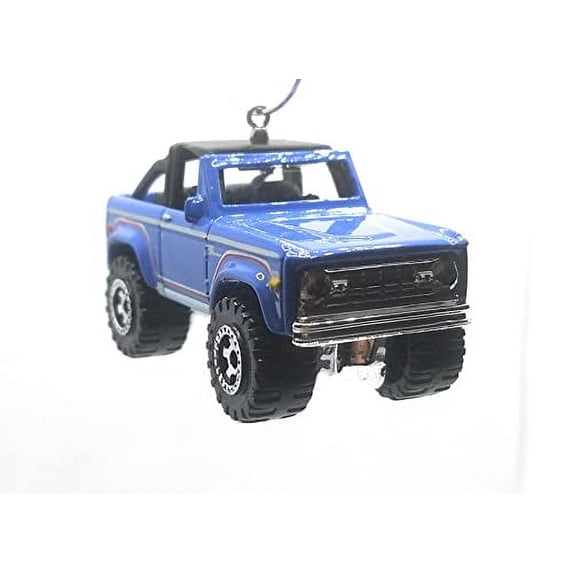 Christmas Ornament for 1972 Ford Bronco 4x4 Blue HW Old Style