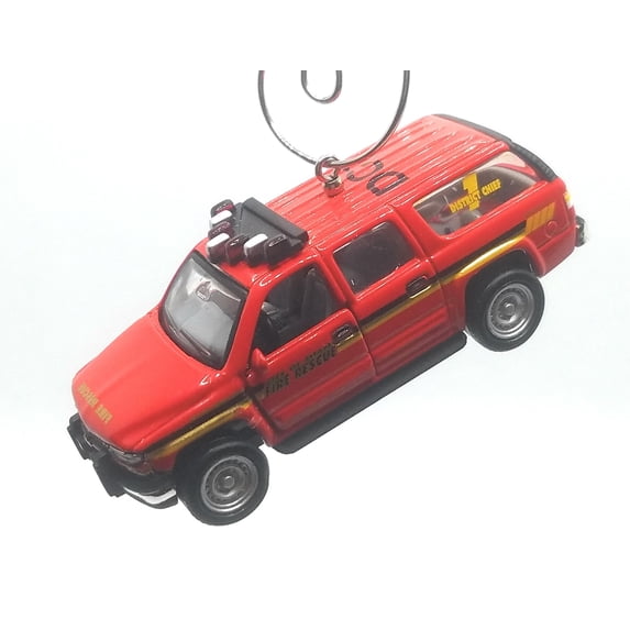 Christmas Ornament for 2000 Chevrolet Suburban Miami Fire Rescue Red Black Yellow