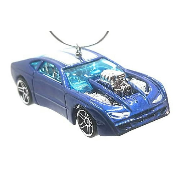 Christmas Ornament for Chevy Chevelle Overbored 454 Blue White Stripes Roof