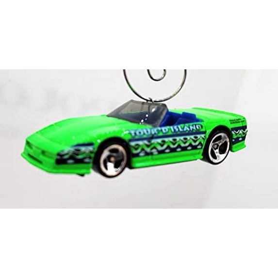 Christmas Ornament for Chevy Corvette Convertible Neon Green