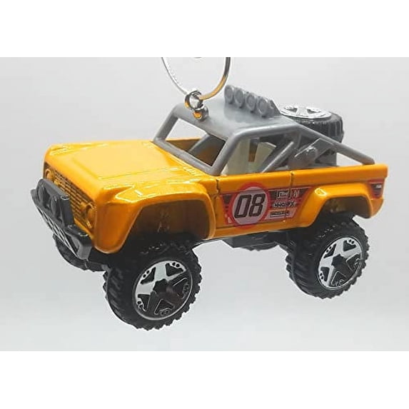 Christmas Ornament for Custom Ford Bronco Yellow Grey