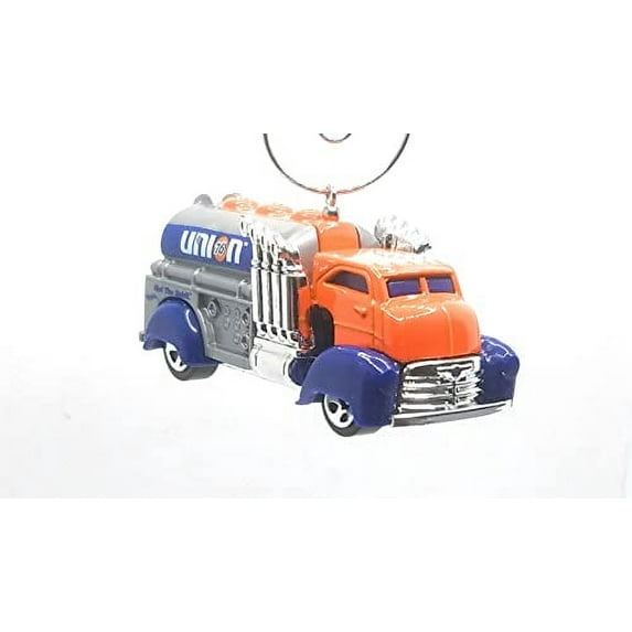 Christmas Ornament for Gas Tanker Truck Blue Orange