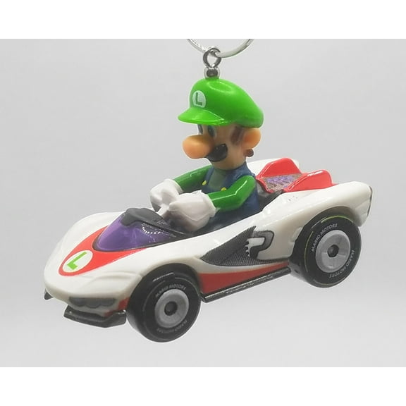 Christmas Ornament for Mario Kart Luigi P-Wing White Red