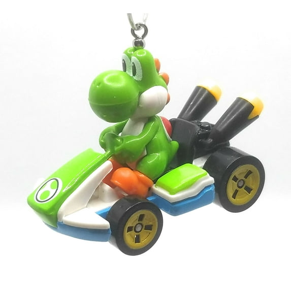 Christmas Ornament for Mario Kart Yoshi Stanard Cart Blue Green