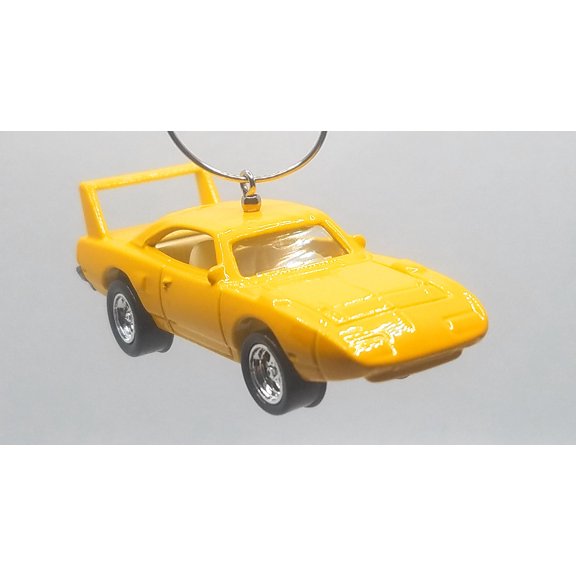 Christmas Ornament for Plymouth Superbird Yellow/White Interior