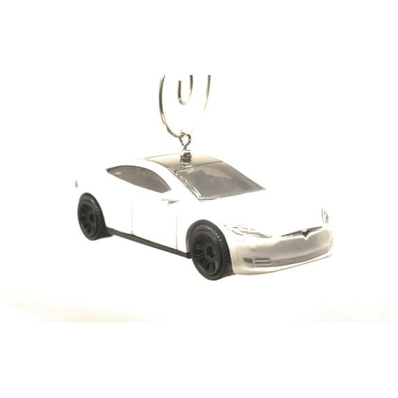 Christmas Ornament for Tesla Model S White