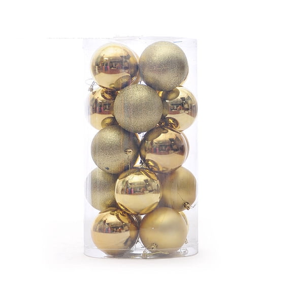 Christmas Ornaments, 1.57in 24pcs Shatterproof Baubles Set for Christmas Tree Decoration, Electroplated Plastic Hanging Balls for 2025 Holiday Home Décor
