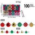 thumbnail image 1 of Christmas Ornaments 100PC Christmas Balls, Electroplated Balls, Christmas Tree Decorations, Hanging Decorations, Festive Atmosphere, And Christmas Balls, 1 of 8