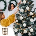thumbnail image 1 of Christmas Ornaments, 12PCS Brown Velvet Flocked Christmas Ball Set with Multiple Textured Styles for Tree Garland Wreath Indoor Outdoor Holiday Party Decor, 1 of 6