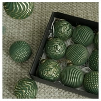 Christmas Ornaments, 12PCS Vintage Antique Style Christmas Balls Set Decorative Hanging Ornaments for Xmas Tree Holiday Wedding Party Home Decoration