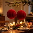 thumbnail image 1 of Christmas Ornaments, 15cm Christmas Flocking Ball Ornament, Christmas Gifts, Christmas Ball, for Xmas Tree, Home, Party, Holiday Christmas Decorations, 1 of 6