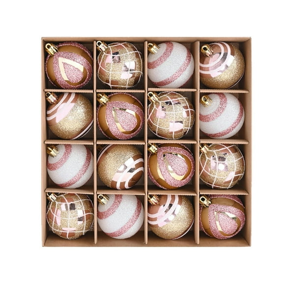 Christmas Ornaments, 16 Pcs 2.36 Inch Ball Decorations for Xmas Tree, Wreath Decor, New Year Party, Shatterproof Plastic Bulbs