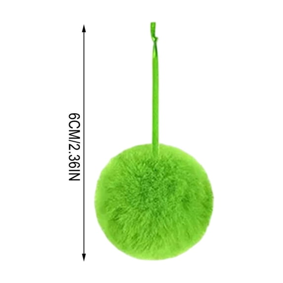 Christmas Ornaments 16-Piece Set of Furry and Soft Christmas Tree Hanging Decorations, Festive Furry Ornament Balls with Sturdy Hanging Loop or Hook for Tree, Wreath, Home Holiday Decor