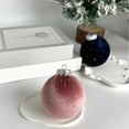 thumbnail image 1 of Christmas Ornaments, 1pc Brown Velvet Christmas Ball Ornament 2.35 Inch Soft Fabric Tree Decoration Elegant Hanging Bauble for Holiday Home Party 2025 Trend Collection, 1 of 7