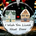 Christmas Ornaments 2024, 3*3Inch DHF10 Transparent Glass I Wish Door