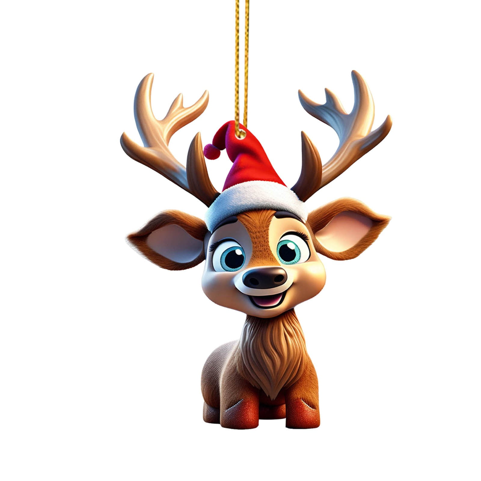 Christmas Ornaments 2024 Reindeer Hanging Pendants for Indoor Outdoor