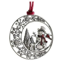 Christmas Ornaments 2025, Snowman Ornaments for Christmas Tree, Metal Snowflake Xmas Ornament, Pretty Cute Holiday Ornament, Vintage Snowman Gift