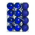 thumbnail image 1 of Christmas Ornaments 24-Pack 1.2-Inch Shatterproof for Christmas Tree Decorations Valentine's Day Outdoor Party Decor,Blue, 1 of 2