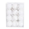 thumbnail image 1 of Christmas Ornaments 24-Pack 1.2-Inch Shatterproof for Christmas Tree Decorations Valentine's Day Outdoor Party Decor,White, 1 of 2