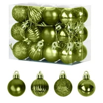 Christmas Ornaments 24-Pack 1.2IN Decorative Balls Shatterproof Hanging Christmas Tree Decorations Holiday Party and Home Decor Festive Tree Accessories