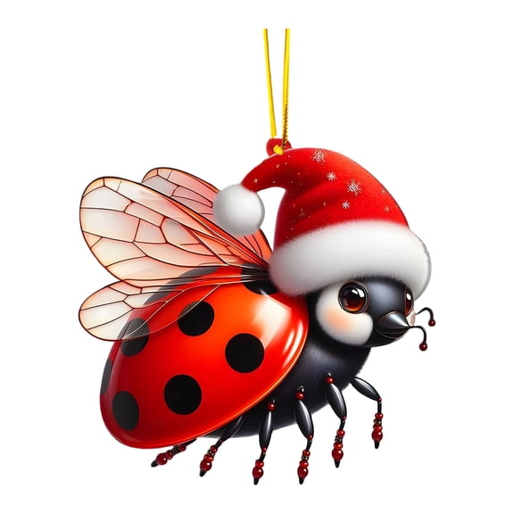 Christmas Ornaments 2D Acrylic Flat Animal Pendant for Christmas Tree Home Decor and Holiday Gift Ideas,F