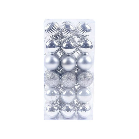 Christmas Ornaments 36-Pack Christmas Ball Ornaments with Strings, Shatterproof Plastic Christmas Bulbs, Hanging Decorations
