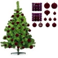 thumbnail image 1 of Christmas Ornaments 48 Pcs Velvet Christmas Balls Ornaments Flocked Shatterproof Christmas Tree Ball Ornaments Set Plastic Xmas Decorative Hanging Baubles Ornaments for Christmas Tree, 1 of 6