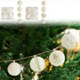 thumbnail image 1 of Christmas Ornaments, 4pcs White and Gold Antique Christmas Ball Set Elegant Tree Decorations with Glitter Design Hanging Baubles for Holiday Home Party Decor 2025 Trend Collection, 1 of 9