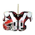 thumbnail image 1 of Christmas Ornaments under $5! Cagogo Baseball Shoulder Pads Christmas Ornament, Sports Theme Tree Pendant, DIY Football Helmet Decor, Flat Acrylic Hanging Decoration for Xmas, 1 of 1