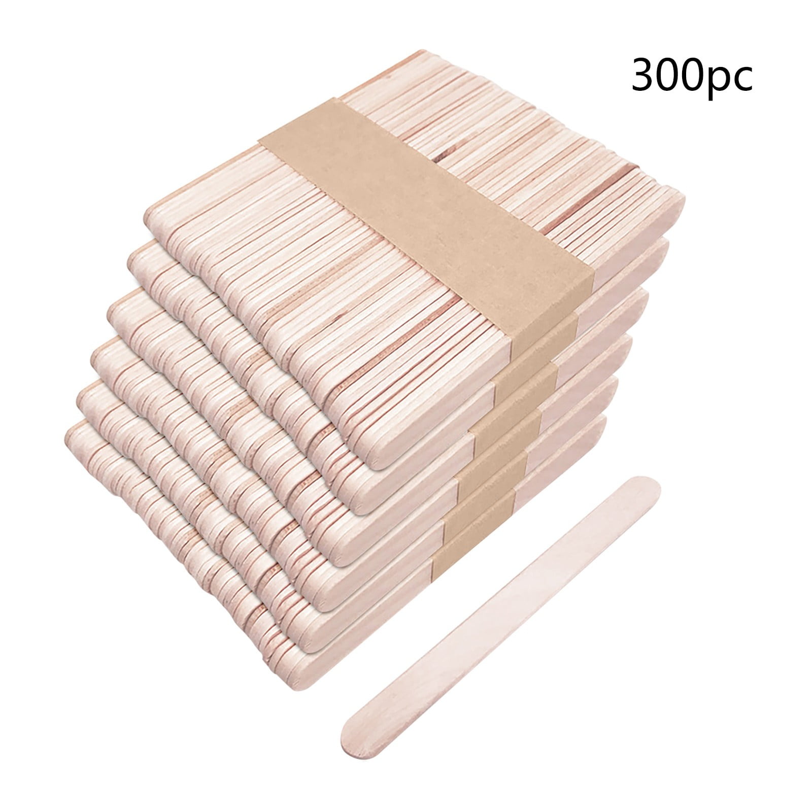 Heiheiup Tongue Craft Sticks Wax [50/100/150 Sticks Popsicle Multi-Purpose  Wooden Wood Ice /200/300Count] Waxing ICES Home DIY Small round Cake Pan  Removable Bottom 