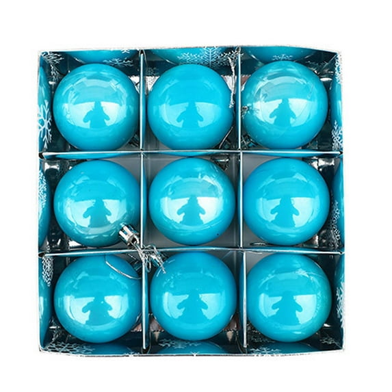 Christmas Ornaments,6pcs Christmas Gift Box Plastic Pearl Christmas Decoration Christmas Tree Decoration 9pcs Christmas Indoor and Outdoor Decorations,Sky Blue