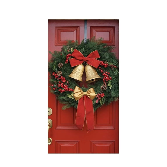 Christmas Ornaments 70.9"x35.4" Christmas Door Cover Day Door And Wall Decoration Festival Decoration Xmas Crafts For ChristmasHoliday WeddingHome Decorations
