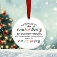 thumbnail image 1 of Christmas Ornaments, A Job Make Us Coworkers, Christmas Decorations Indoor, Circle Ceramic Ornament – 1Pcs, 1 of 6