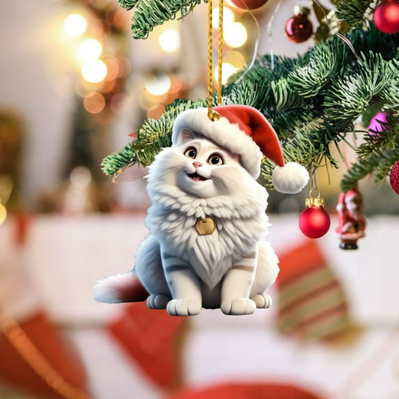 Christmas Ornaments Acrylic Christmas Ornaments Hanging for Christmas Tree Cartoon animal Hanging Decorations for Farmhouse Farm Festive Home and Car Decoration Supplies