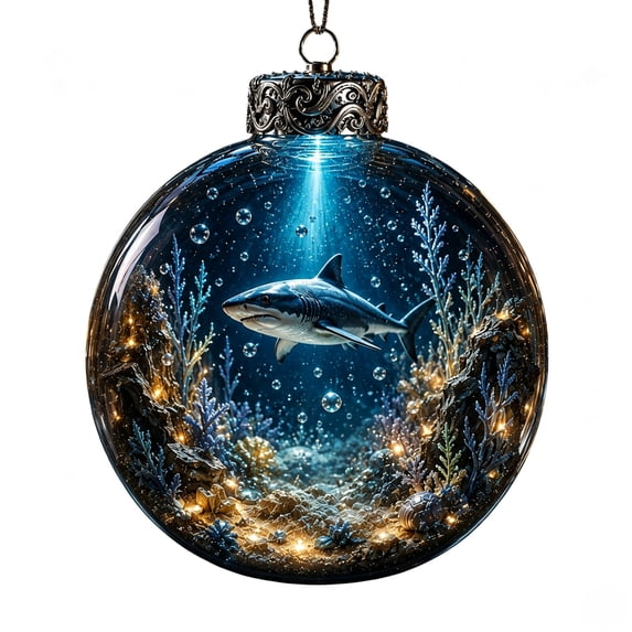 Christmas Ornaments Acrylic Puzzle Suncatcher DIY Assembly Stainless Steel Chain & Clear Cover for Christmas Tree Window Wall Porch Fireplace Christmas Decorations by MPOISVA