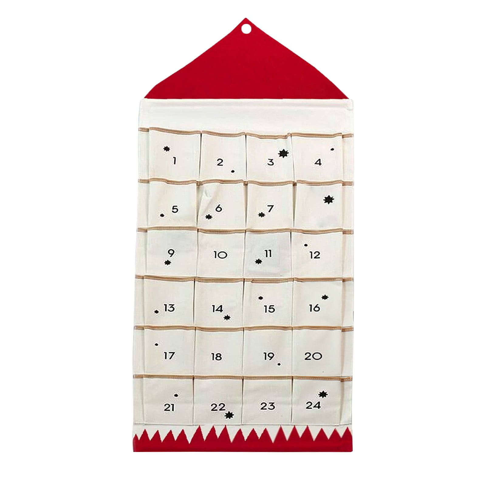 Christmas Ornaments Advent Calendar Bag Xmas Wall Countdown Pockets