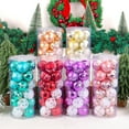 thumbnail image 1 of Christmas Ornaments Balls, 24pcs/6cm Christmas Balls Gift Box Set Color Painting Christmas Balls Christmas Tree Decoration Hanging Balls Christmas Decoration SetChristmas Ornaments Balls Purple, 1 of 8