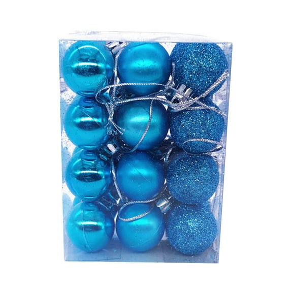 Christmas Ornaments Balls, Shatterproof Christmas Tree Decorations, 3cm Multicolor Matte Glitter Hanging Balls for Holiday Party Wedding Office, 24 Pack Lightweight Plastic Balls
