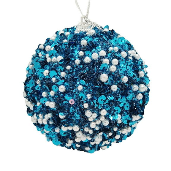 Taicans Christmas Ornaments Balls - Shatterproof Xmas Bulbs Decorations Set,2.4in Pearl Sequins Glitter Baubles for Tree/Wreath - Foam DIY Party Decor,Durable & Reusable