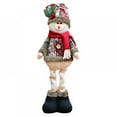 thumbnail image 1 of Christmas Ornaments Bendable Leg Standing Santa Claus/Snowman Plush Doll House Decoration Festival Supply, 1 of 5