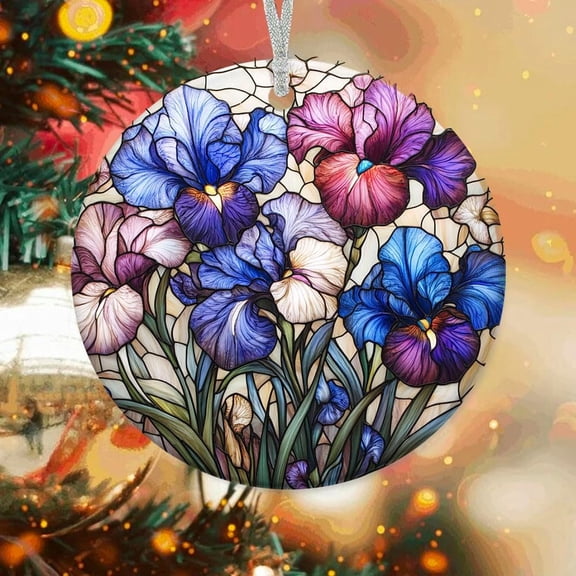 Christmas Ornaments Blue Iris, Blue Iris Ornament, Blue Iris Decor, Blue Iris for Trees 1Fp7Vl (Blue Iris 16)