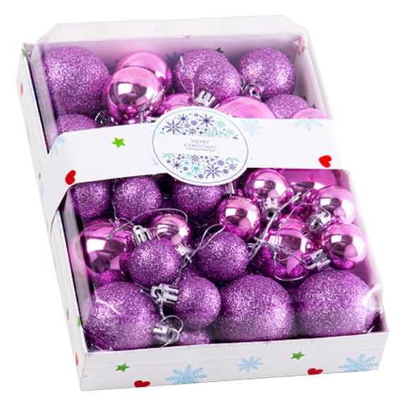 Christmas Ornaments Bulk Shatterproof Purple Christmas Decorations Ball Set Purple