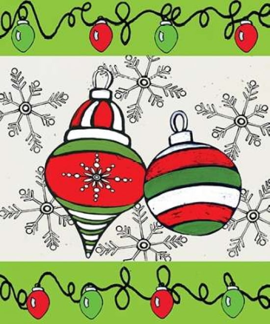 Christmas Ornaments Cheer Canvas Art - Shanni Welsh (20 x 24)