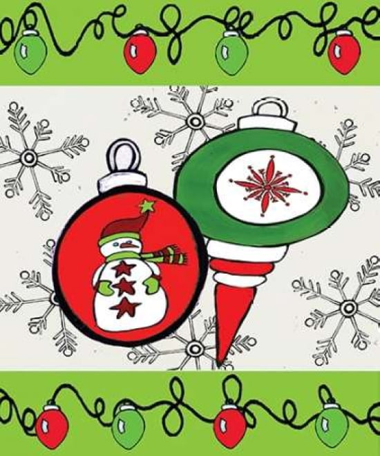 Christmas Ornaments Cheer II Canvas Art - Shanni Welsh (20 x 24)