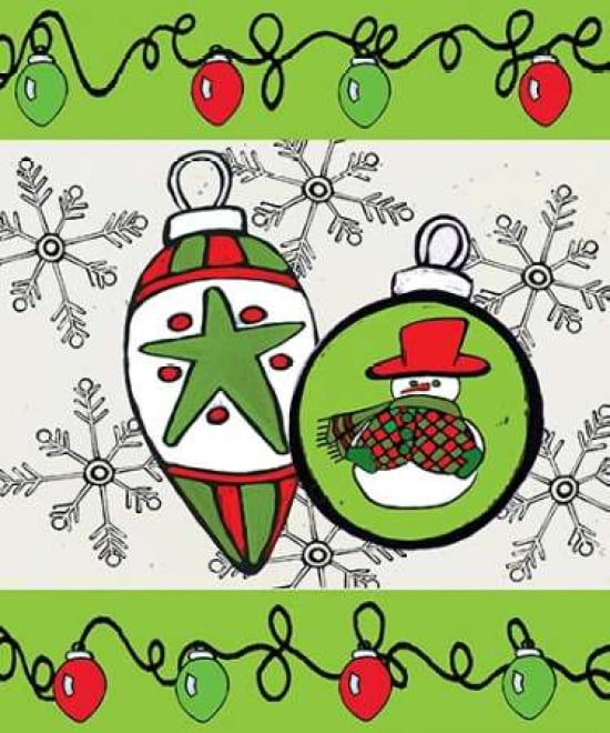 Christmas Ornaments Cheer III Canvas Art - Shanni Welsh (20 x 24)