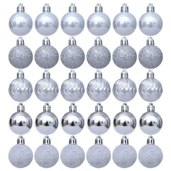 Christmas Ornaments Christmas Balls 30PCS 1.5in Christmas Balls Ornaments For Xmas Tree Shatterproof Christmas ornaments